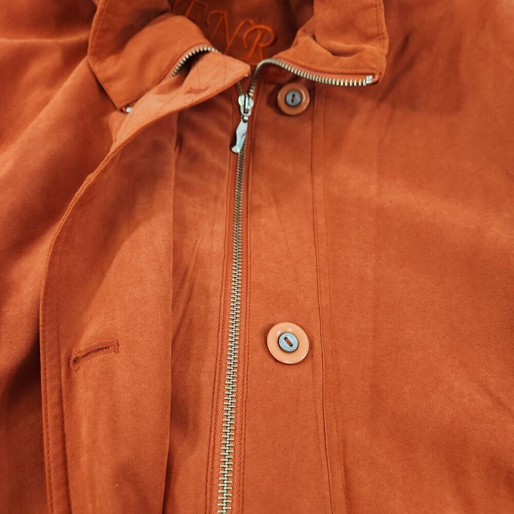 FNR Fanero Orange Lightweight Oversize Jacket Size 46 Poland 90s Fashion - Picture 14 of 14